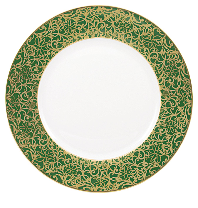Assiette à  diner vert - Raynaud